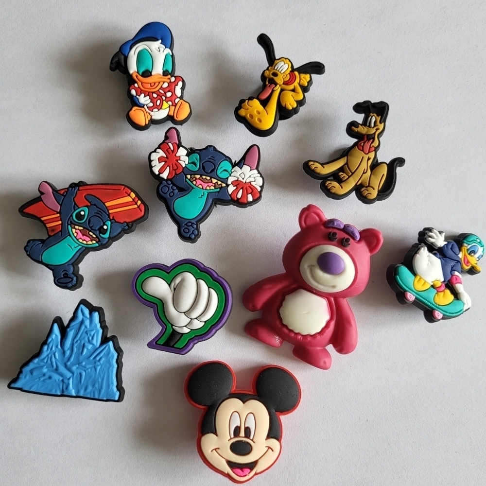 Shoe Charms Various Disney Croc Compatable Jibbitz Set Of 10